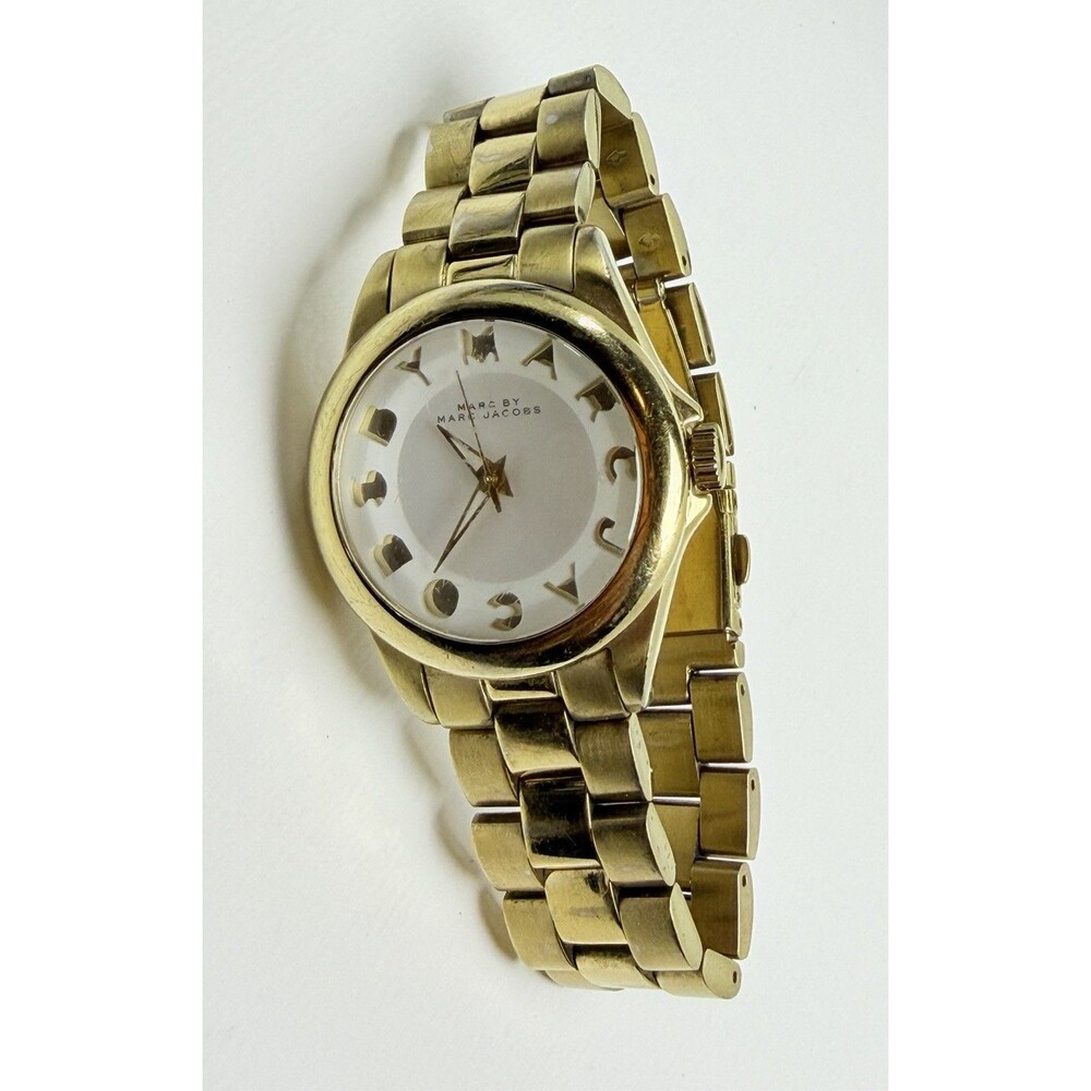 Marc by Marc Jacobs MBM3050 Women’s Gold Tone Watch 36mm Fresh Battery